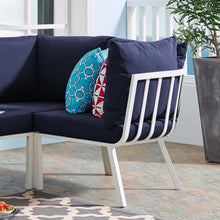 Load image into Gallery viewer, Riverside Outdoor Patio Aluminum Corner Chair by Modway
