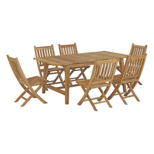Load image into Gallery viewer, Marina 7 Piece Outdoor Patio Teak Dining Set by Modway
