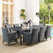 Load image into Gallery viewer, Summon 9 Piece Outdoor Patio Sunbrella¨ Dining Set by Modway
