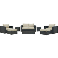 Load image into Gallery viewer, Sojourn 8 Piece Outdoor Patio Sunbrella¨ Sectional Set by Modway
