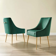 Load image into Gallery viewer, Discern Upholstered Performance Velvet Dining Chair Set of 2 by Modway
