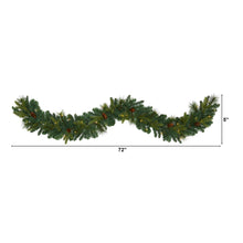 Load image into Gallery viewer, 6&#39; Mixed Pine and Pinecone Artificial Garland with 35 Clear LED Lights

