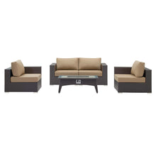 Load image into Gallery viewer, Convene 5 Piece Set Outdoor Patio with Fire Pit by Modway
