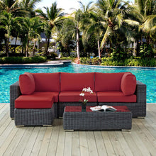 Load image into Gallery viewer, Summon 5 Piece Outdoor Patio Sunbrella¨ Sectional Set by Modway
