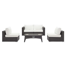 Load image into Gallery viewer, Convene 5 Piece Set Outdoor Patio with Fire Pit by Modway
