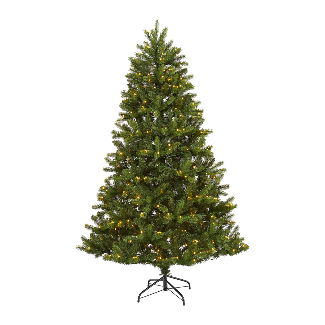 6' New Haven Spruce 'Natural Look' Artificial Christmas Tree with 350 LED Lights