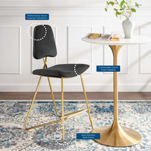 Load image into Gallery viewer, Ponder Performance Velvet Bar Stool by Modway
