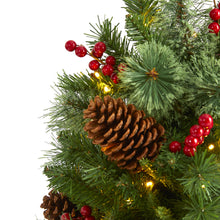 Load image into Gallery viewer, 4&#39; Norway Mixed Pine Artificial Christmas Tree w/ 150 Clear LED Lights
