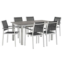 Load image into Gallery viewer, Shore 7 Piece Outdoor Patio Aluminum Dining Set by Modway
