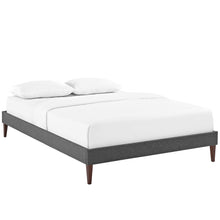 Load image into Gallery viewer, Tessie Fabric Full Bed Frame with Squared Tapered Legs by Modway
