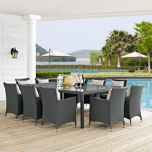 Load image into Gallery viewer, Sojourn 11 Piece Outdoor Patio Sunbrella¨ Dining Set by Modway
