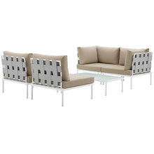 Load image into Gallery viewer, Harmony 5 Piece Outdoor Patio Aluminum Sectional Sofa Set by Modway
