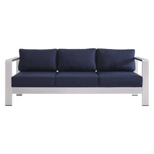 Load image into Gallery viewer, Shore 7 Piece Sunbrella¨ Fabric Outdoor Patio Aluminum Set by Modway
