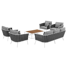 Load image into Gallery viewer, Stance 6 Piece Outdoor Patio Aluminum Sectional Sofa Set by Modway
