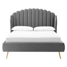 Load image into Gallery viewer, Lana Performance Velvet Queen Wingback Platform Bed by Modway
