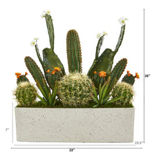 Load image into Gallery viewer, 26&quot; Succulent Garden Artificial Plant in White Planter
