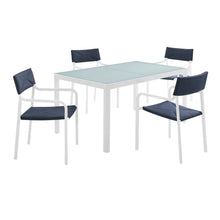 Load image into Gallery viewer, Raleigh 5 Piece Outdoor Patio Aluminum Dining Set by Modway
