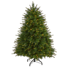 Load image into Gallery viewer, 5&#39; New England Pine Artificial Christmas Tree with 200 Clear Lights
