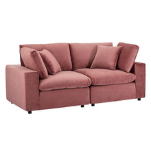 Load image into Gallery viewer, Commix Down Filled Overstuffed Performance Velvet Loveseat by Modway
