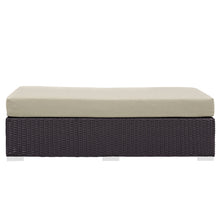 Load image into Gallery viewer, Convene Outdoor Patio Fabric Rectangle Ottoman by Modway
