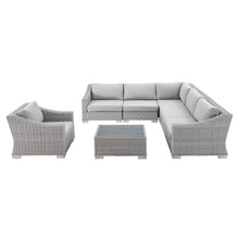Load image into Gallery viewer, Conway Sunbrella¨ 7-Piece Sectional Sofa Set in Light Gray Gray
