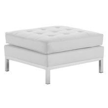 Load image into Gallery viewer, Loft Tufted Vegan Leather Ottoman by Modway
