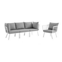 Load image into Gallery viewer, Riverside 4 Piece Outdoor Patio Aluminum Set by Modway
