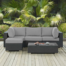 Load image into Gallery viewer, Sojourn 5 Piece Outdoor Patio Sunbrella¨ Sectional Set by Modway
