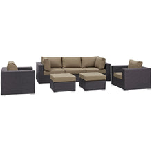 Load image into Gallery viewer, Convene 7 Piece Outdoor Patio Sectional Set by Modway
