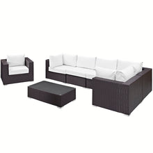 Load image into Gallery viewer, Convene 7 Piece Outdoor Patio Sectional Set by Modway
