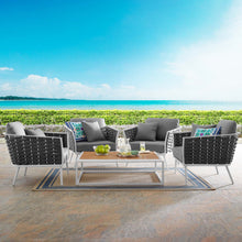 Load image into Gallery viewer, Stance 5 Piece Outdoor Patio Aluminum Sectional Sofa Set by Modway
