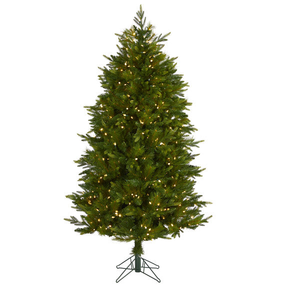 6' Hartford Fir Artificial Christmas Tree w/250 Warm (Multifunction LED Lights