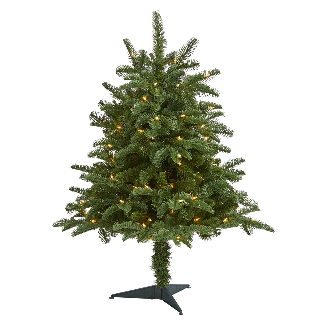 3' South Carolina Spruce Artificial Christmas Tree w/ 100 White Warm Light
