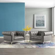 Load image into Gallery viewer, Idyll Tufted Upholstered Leather Armchair Set of 2 by Modway
