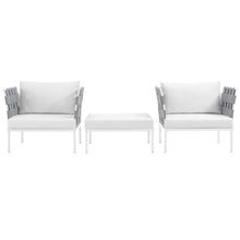 Load image into Gallery viewer, Harmony 3 Piece Outdoor Patio Aluminum Sectional Sofa Set by Modway
