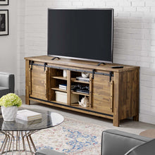 Load image into Gallery viewer, Cheshire 71&quot; Rustic Sliding Door TV Stand by Modway
