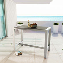 Load image into Gallery viewer, Shore Outdoor Patio Aluminum Rectangle Bar Table by Modway
