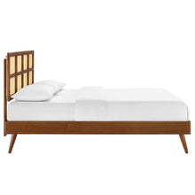 Load image into Gallery viewer, Sidney Cane and Wood Queen Platform Bed With Splayed Legs by Modway
