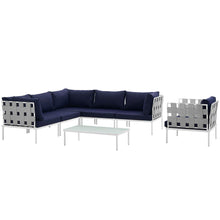 Load image into Gallery viewer, Harmony 7 Piece Outdoor Patio Aluminum Sectional Sofa Set by Modway

