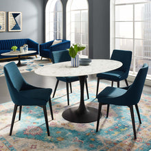 Load image into Gallery viewer, Lippa 60&quot; Oval Faux Marble Dining Table by Modway
