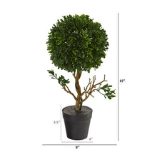 Load image into Gallery viewer, 15&quot; Boxwood Topiary Artificial Tree UV Resistant (Indoor/Outdoor)
