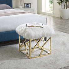 Load image into Gallery viewer, Intersperse Sheepskin Ottoman by Modway

