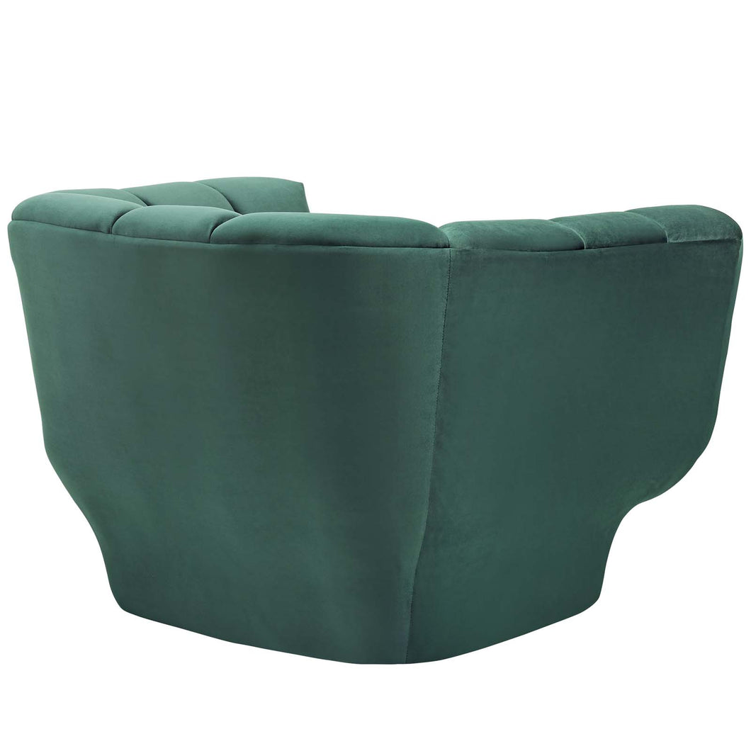 Entertain Vertical Channel Tufted Performance Velvet Armchair by Modway
