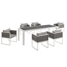 Load image into Gallery viewer, Stance 7 Piece Outdoor Patio Aluminum Dining Set by Modway
