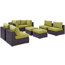 Load image into Gallery viewer, Convene 8 Piece Outdoor Patio Sectional Set by Modway
