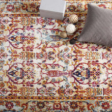 Load image into Gallery viewer, Entourage Jessa Distressed Vintage Floral Lattice 8x10 Area Rug by Modway
