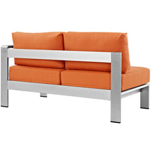 Load image into Gallery viewer, Shore Right-Arm Corner Sectional Outdoor Patio Aluminum Loveseat by Modway
