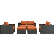 Load image into Gallery viewer, Sojourn 5 Piece Outdoor Patio Sunbrella¨ Sectional Set by Modway
