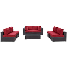 Load image into Gallery viewer, Convene 7 Piece Outdoor Patio Sectional Set by Modway
