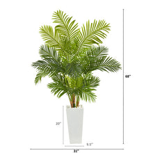 Load image into Gallery viewer, 68&quot; Hawaii Palm Artificial Tree in Tall White Planter
